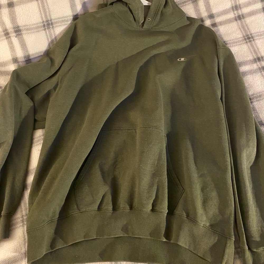 Green champion hoodie